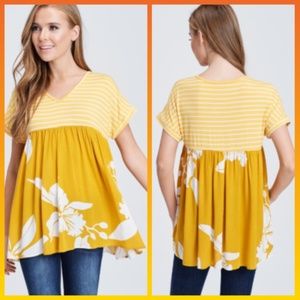 Empire Waistline Print Knit Top pack of 3